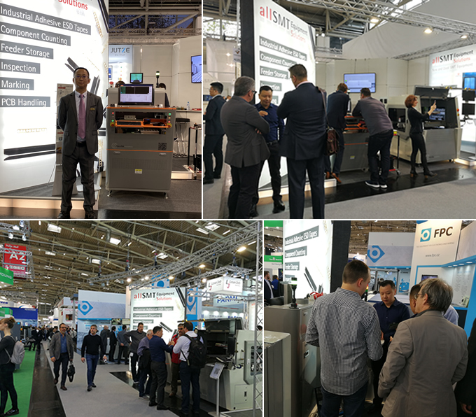 Noverber 2019, 1clicksmt showed Ant-i1 offline selective soldering machine and FLEX-i2 online selective soldering machine during Munich Electronica & Productronica.