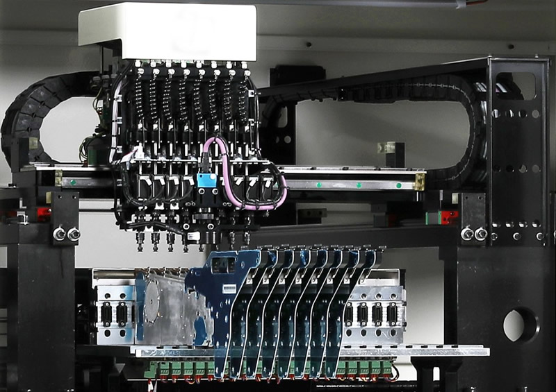 8 spindles * 1 grantry driven by linear motor.