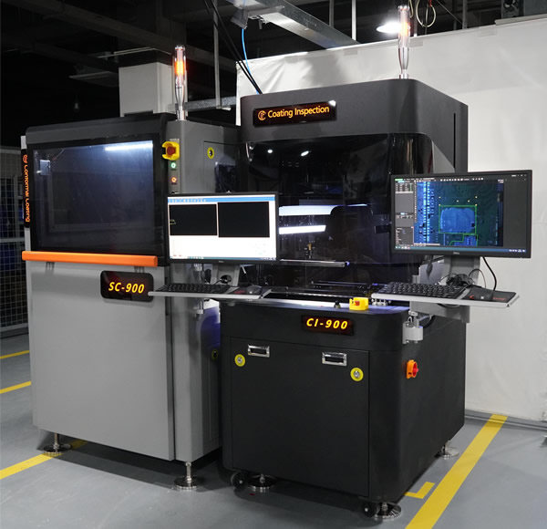 The Coating Inspection System CI-900 can be used in conjunction with the Selective coating machine SC-900.